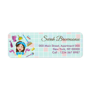 Bath Tile Grout Cleaning Service Return Address Label