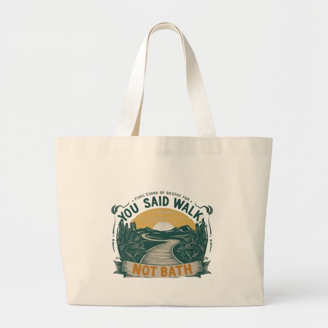 Bath Time Betrayal Large Tote Bag (Front)
