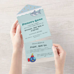 Bath Time Fancies All-in-One Invitation