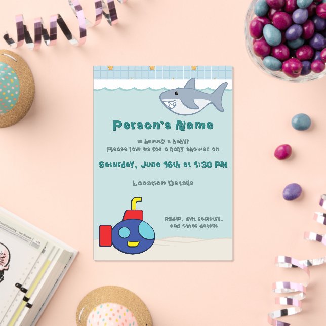 Bath Time Fancies Baby Shower Acrylic Invitations (Insitu (Celebration))
