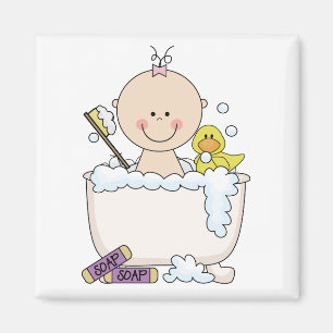 Bath Time Girl Tshirts and Gifts Magnet