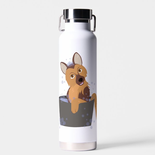 Bath Time Puppy Water Bottle (Front)