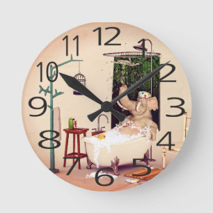 Bath Time Round Clock