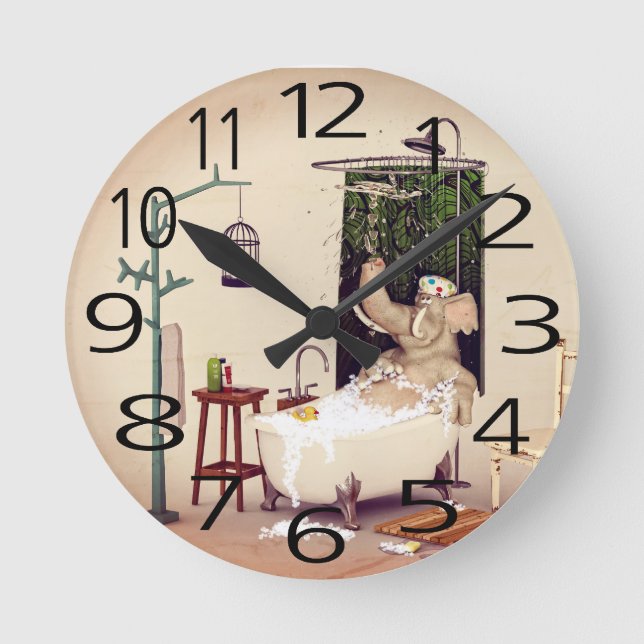 Bath Time Round Clock (Front)