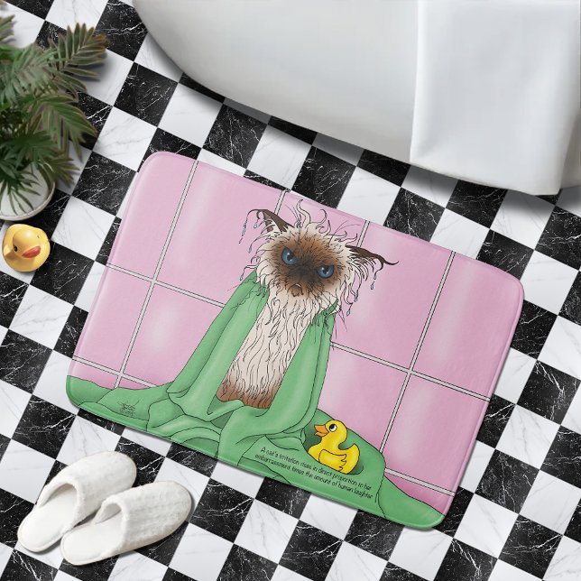 Bath Time Siamese Cat Bath Mat (Creator Uploaded)