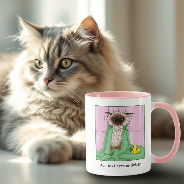 Bath Time Siamese Cat Mug (Creator Uploaded)