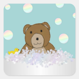 Bath Time Teddy Stickers