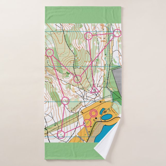 Bath Towel - Orienteering flag (Bath Towel)
