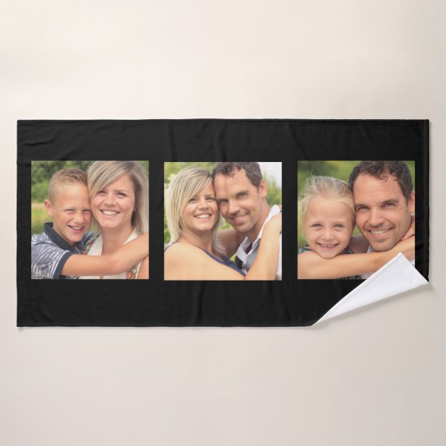 bath towel printed with three pictures (Bath Towel)