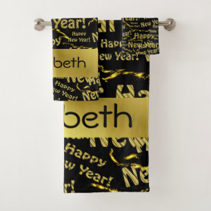 Bath Towel Set,holiday, set, happy new year