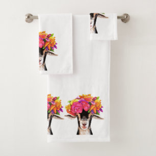 Bath Towel Set Posey the Goat