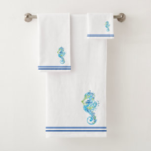 Bath Towel Sets Seaside White Colour with