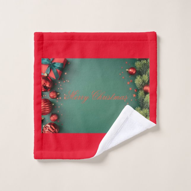 Bath Towels Merry Christmas (Wash Cloth)