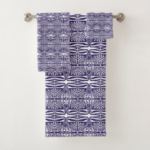 Bath Towels Purple Ornament