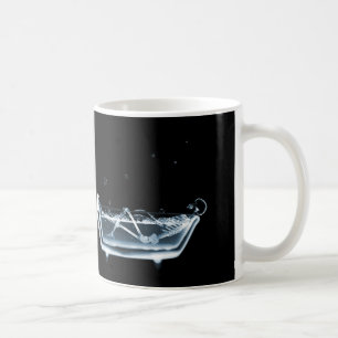 BATH TUB X-RAY VISION SKELETON - BLUE COFFEE MUG