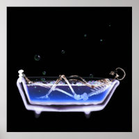 BATH TUB X-RAY VISION SKELETON - ORIGINAL