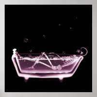 BATH TUB X-RAY VISION SKELETON - PINK