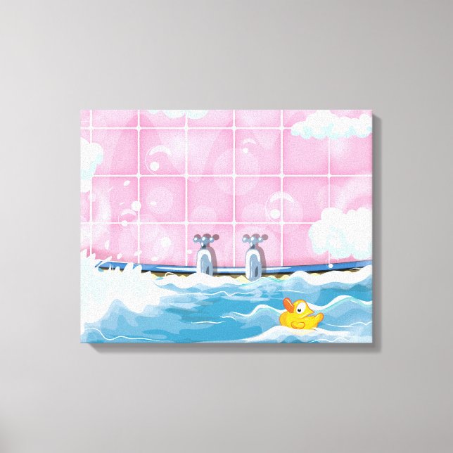 Bath Yellow Duck Canvas Print (Front)