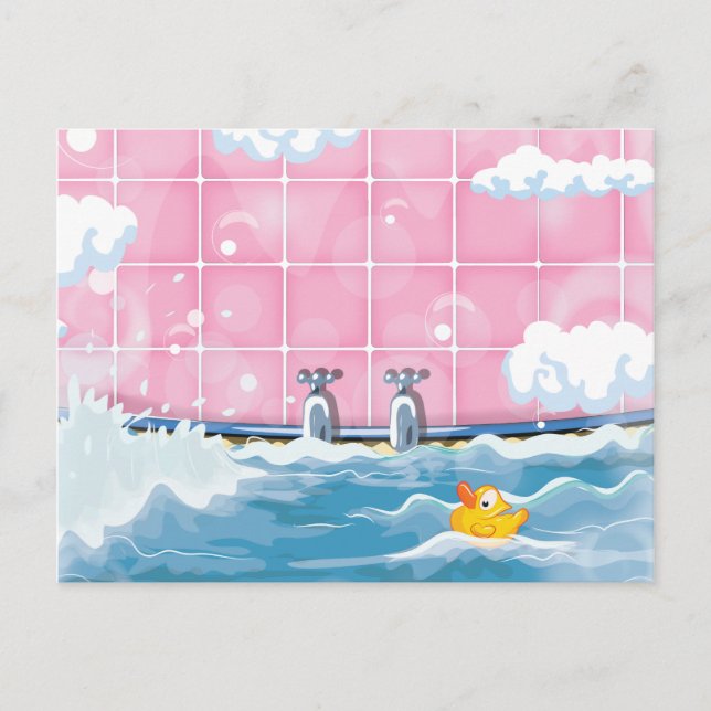 Bath Yellow Duck Postcard (Front)