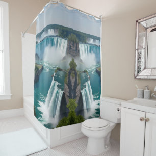 “Bathe Beside the Falls – Scenic Niagara View  Shower Curtain