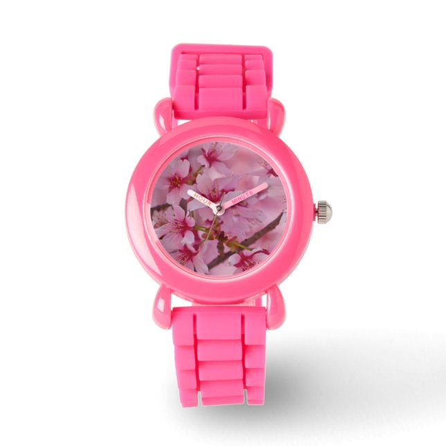 Bathed in Pink Japanese Cherry Blossoms Watch (Front)