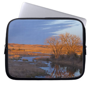 Bathed in sunset light the Calamus River Laptop Sleeve
