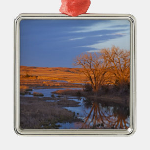 Bathed in sunset light the Calamus River Metal Tree Decoration