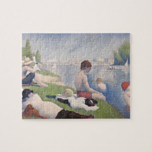 Bathers at Asnières, 1884 (oil on canvas) Jigsaw Puzzle