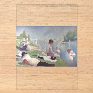 Bathers at Asnières by Georges Pierre Seurat Acrylic Invitations