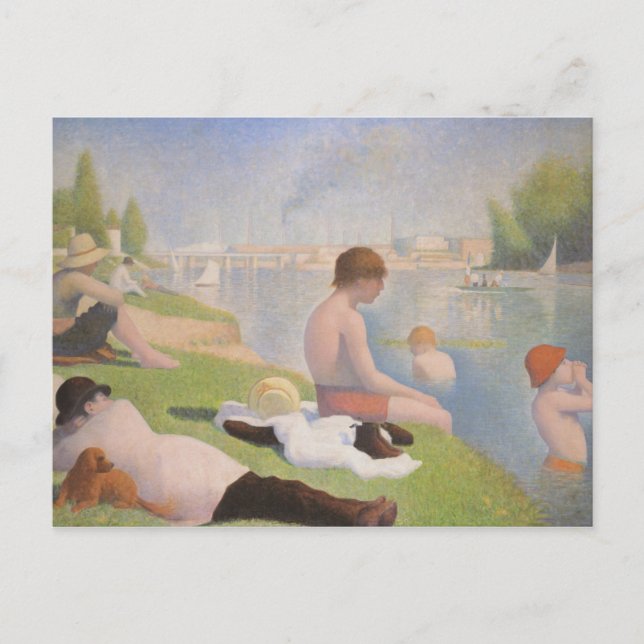 Bathers at Asnieres by Georges Seurat Postcard (Front)