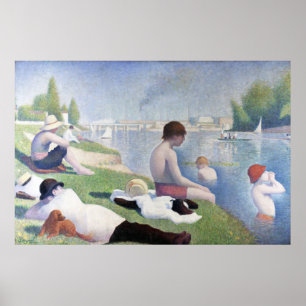 Bathers at Asnières painting by Georges Seurat  Poster