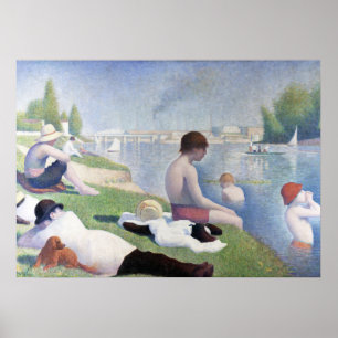 Bathers at Asnières painting by Georges Seurat Poster