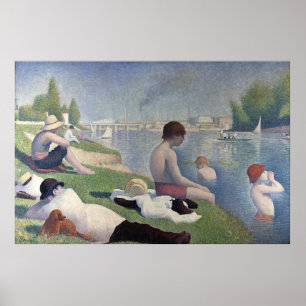 Bathers at Asnières (Une Baignade, Asnières) 1884 Poster