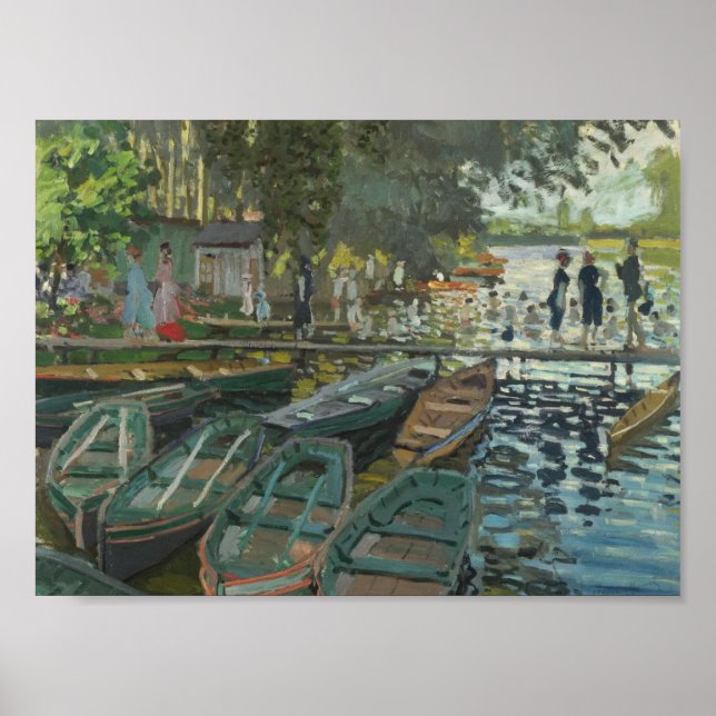 Bathers at La Grenouillère (1896) Claude Monet Art Poster (Front)