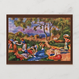 Bathers By Pierre-Auguste Renoir (Best Quality) Postcard