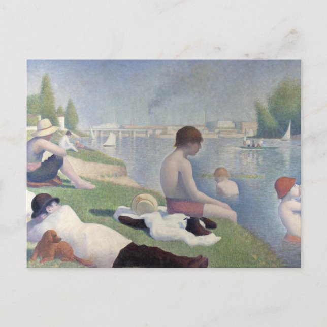 Bathers Georges Seurat Neo Impressionist Painting Postcard (Front)
