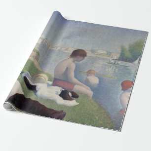 Bathers Georges Seurat Neo Impressionist Painting Wrapping Paper
