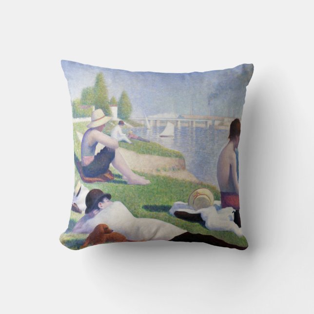 Bathers in Asnieres, Seurat Cushion (Front)