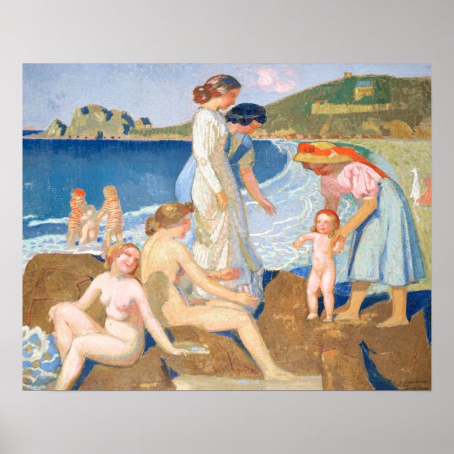 Bathers in Perros Guirec Maurice Denis Painting Poster (Front)