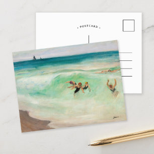 Bathers in the Wave   Henri Lebasque Postcard