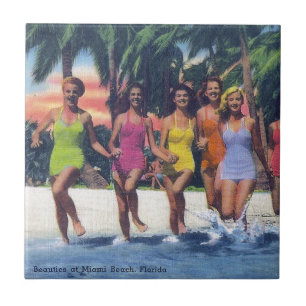 BATHING BEAUTIES CERAMIC TILE