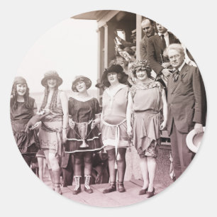 Bathing Beauties Classic Round Sticker