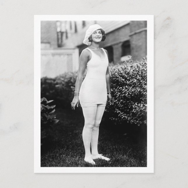 Bathing Beauty, early 1900s Postcard (Front)