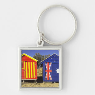 Bathing Boxes, Middle Brighton Beach, Port 2 Key Ring