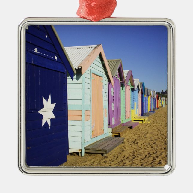 Bathing Boxes, Middle Brighton Beach, Port Metal Tree Decoration (Front)
