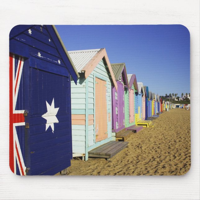 Bathing Boxes, Middle Brighton Beach, Port Mouse Pad (Front)