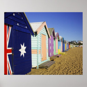 Bathing Boxes, Middle Brighton Beach, Port Poster