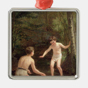 Bathing Boys, 1873 Metal Ornament