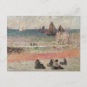 Bathing Dieppe by Paul Gauguin, Vintage Fine Art Postcard