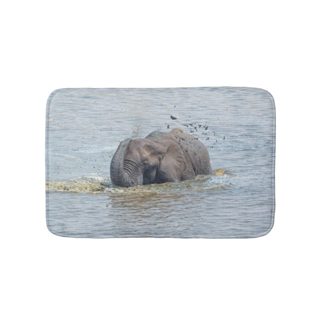 Bathing elephant bath mat (Front)